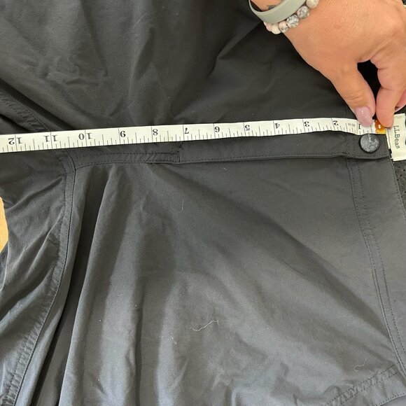 LL Bean Pants Womens 18 Black‎ Nylon Spandex Stretch Hiking Outdoor Zip Pockets - Picture 15 of 15